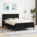 vidaXL Ágykeret matraccal vidaXL Fekete Fekete 120 x 190 cm Bársony