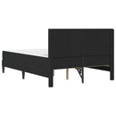 vidaXL Ágykeret matraccal fejtámlával Fekete 120 x 200 cm Bársony