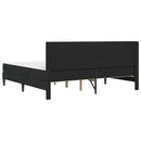 vidaXL Ágykeret matraccal fejtámlával Fekete 200 x 200 cm Bársony