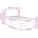 vidaXL Ágykeret matraccal fejtámlával Világosszürke 90 x 200 cm szövet