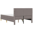 vidaXL Ágykeret matraccal fejtámlával Tópszínű 160 x 200 cm szövet