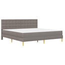 vidaXL Ágykeret matraccal fejtámlával Tópszínű 200 x 200 cm szövet