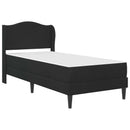 vidaXL Ágykeret fejtámlával Fekete 80 x 200 cm Bársony