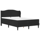 vidaXL Ágykeret fejtámlával 2 pcs Fekete 120 x 190 cm Bársony