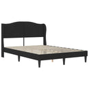 vidaXL Ágykeret fejtámlával 2 pcs Fekete 120 x 190 cm Bársony
