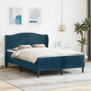 vidaXL Ágykeret fejtámlával 2 pcs Kék 120 x 190 cm Bársony