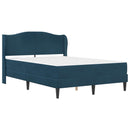 vidaXL Ágykeret fejtámlával 2 pcs Kék 120 x 190 cm Bársony