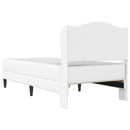 vidaXL Ágykeret fejtámlával Fehér 90 x 190 cm Műbőr