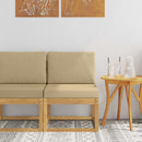 vidaXL Kültéri kanapé szett Fehér és Bézs 59 x 63 x 73 cm Tömör Akácfa