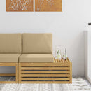 vidaXL Kültéri végkanapé párnával Fehér 91 x 63 x 73 cm Tömör Akácfa