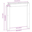 vidaXL Kartámasz modul 2 db Fehér 59 x 6 x 61 cm Tömör Akácfa