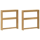 vidaXL Kartámasz modul 2 db Fehér 58,5 x 10 x 61 cm Tömör Akácfa