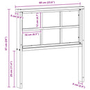 vidaXL Kartámasz modul 2 db Fehér 60 x 6 x 61 cm Tömör Akácfa