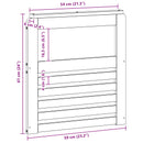 vidaXL Kartámasz modul 2 db Fehér 59 x 6 x 61 cm Tömör Akácfa