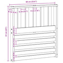 vidaXL Kartámasz modul 2 db Fehér 60 x 6 x 61 cm Tömör Akácfa