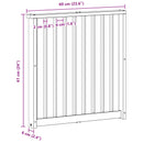 vidaXL Kartámasz modul 2 db Fehér 60 x 6 x 61 cm Tömör Akácfa