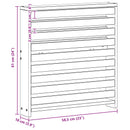 vidaXL Kartámasz modul 2 db Fehér 58,5 x 10 x 61 cm Tömör Akácfa