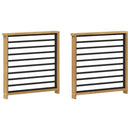 vidaXL Kartámasz modul 2 db Fehér 60 x 6 x 61 cm Tömör Akácfa