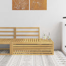 vidaXL Kültéri végkanapé Fehér 115 x 83 x 73 cm Tömör Akácfa