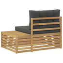 vidaXL Kültéri végleges kanapé Fehér 115 x 83 x 73 cm Tömör Akácfa