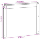 vidaXL Kartámasz modul 2 db Fehér 79 x 6 x 61 cm Tömör Akácfa