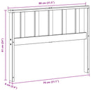 vidaXL Karfa modul 2 db Fehér 80 x 6 x 61 cm Tömör Akácfa