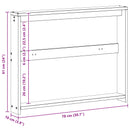 vidaXL Karfa Modul 2 db Fehér 78,5 x 10 x 61 cm Tömör Akácfa