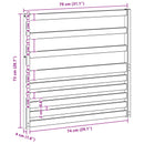 vidaXL Karfa Modul 2 db Fehér 79 x 4 x 73 cm Tömör Akácfa