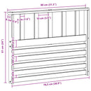vidaXL Kartámasz modul 2 db Fehér 80 x 6 x 61 cm Tömör Akácfa