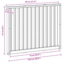 vidaXL Kartámasz modul 2 db Fehér 80 x 6 x 61 cm Tömör Akácfa
