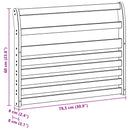 vidaXL Kartámasz modul 2 db Fehér 78,5 x 8,5 x 60 cm Tömör Akácfa