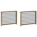 vidaXL Kartámasz modul 2 db Fehér 80 x 6 x 61 cm Tömör Akácfa