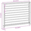 vidaXL Kartámasz modul 2 db Fehér 80 x 6 x 61 cm Tömör Akácfa