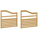 vidaXL Könyöklő modul 2 db Fehér 79 x 4 x 73 cm Tömör Akácfa