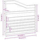 vidaXL Könyöklő modul 2 db Fehér 79 x 4 x 73 cm Tömör Akácfa