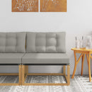 vidaXL Kültéri középső kanapé párnával Fehér 79 x 83 x 73 cm acél