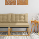 vidaXL Kültéri középső kanapé párnával Fehér 79 x 83 x 73 cm acél