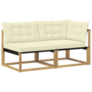 vidaXL Sarokkanapé egységek párnával Fehér 162,5 x 83 x 73 cm