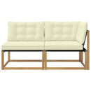 vidaXL Sarokkanapé egységek párnával Fehér 162,5 x 83 x 73 cm