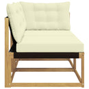vidaXL Sarokkanapé egységek párnával Fehér 162,5 x 83 x 73 cm