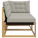 vidaXL Sarokkanapé egységek párnával Fehér 162,5 x 83 x 73 cm