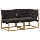 vidaXL Sarokkanapé egységek párnával Fehér 162,5 x 83 x 73 cm