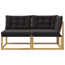 vidaXL Sarokkanapé egységek párnával Fehér 162,5 x 83 x 73 cm