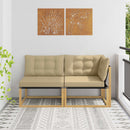vidaXL Sarokkanapé egységek párnával Fehér 162,5 x 83 x 73 cm