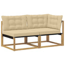 vidaXL Sarokkanapé egységek párnával Fehér 162,5 x 83 x 73 cm