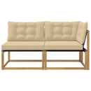 vidaXL Sarokkanapé egységek párnával Fehér 162,5 x 83 x 73 cm