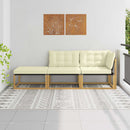 vidaXL Sarokkanapé egységek párnával Fehér 241,5 x 83 x 73 cm
