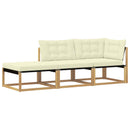 vidaXL Sarokkanapé egységek párnával Fehér 241,5 x 83 x 73 cm