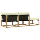 vidaXL Sarokkanapé egységek párnával Fehér 241,5 x 83 x 73 cm