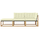 vidaXL Sarokkanapé egységek párnával Fehér 241,5 x 83 x 73 cm